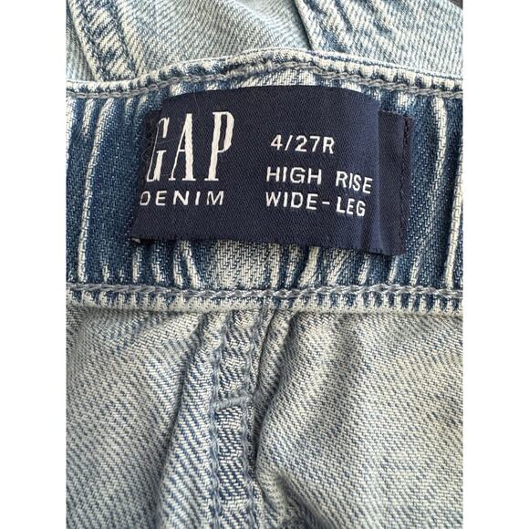New Gap Factory High Rise Wide Leg SuperLight Denim Jeans 4/27 - Picture 9 of 10